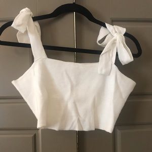 J. O. A. White Crop Top